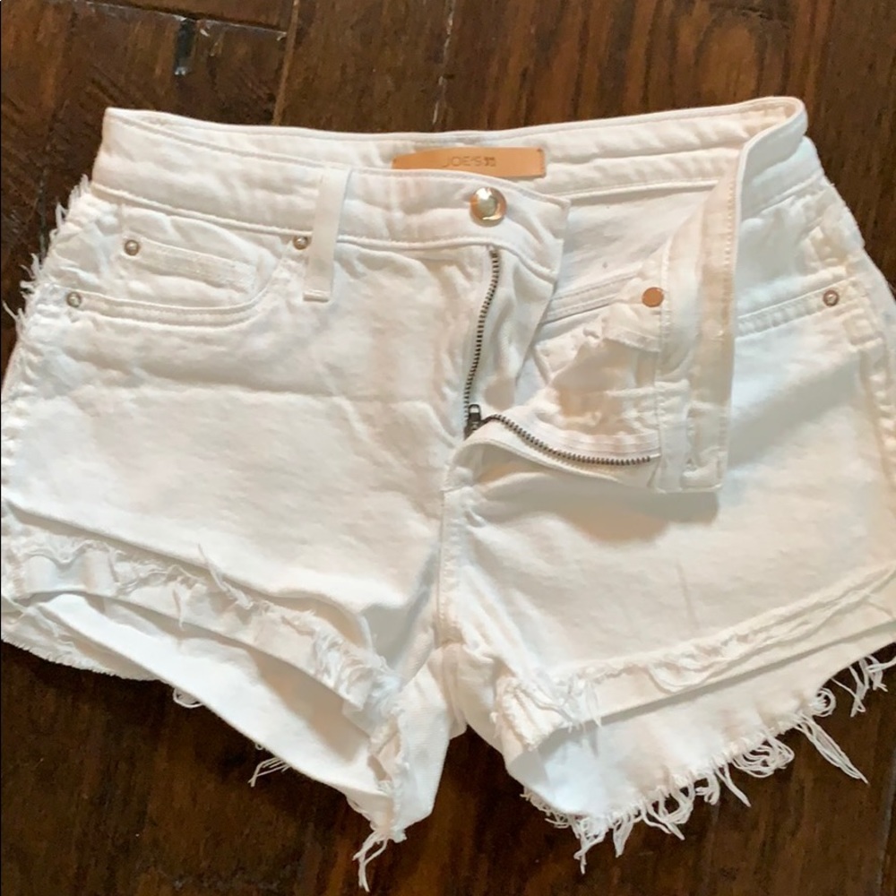 Joes Jeans white denim cutoffs